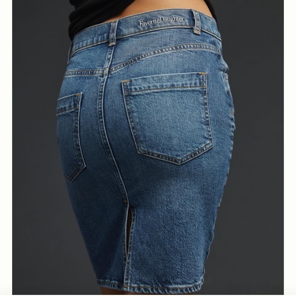 Anthropologie Favorite Daughter The JORDIE Denim Mini Skirt 24 XS NEW With Tag - Picture 15 of 17